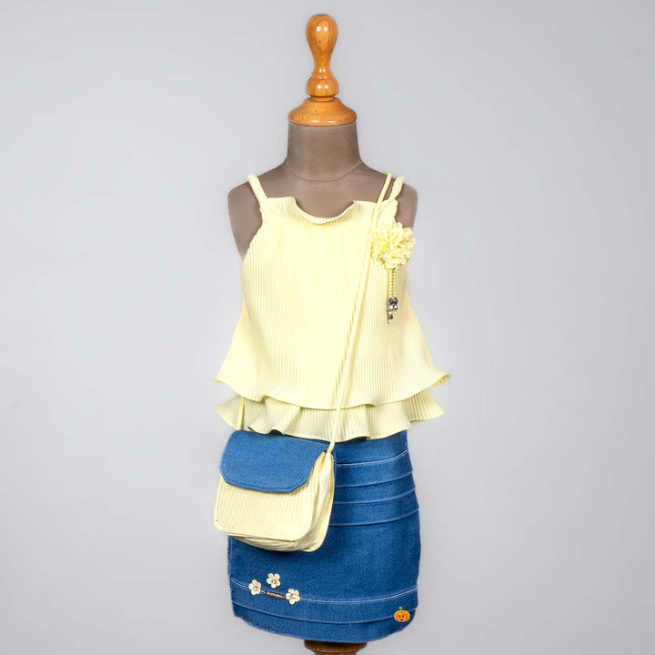 Lemon Midi for Girls with Sling Bag Front View