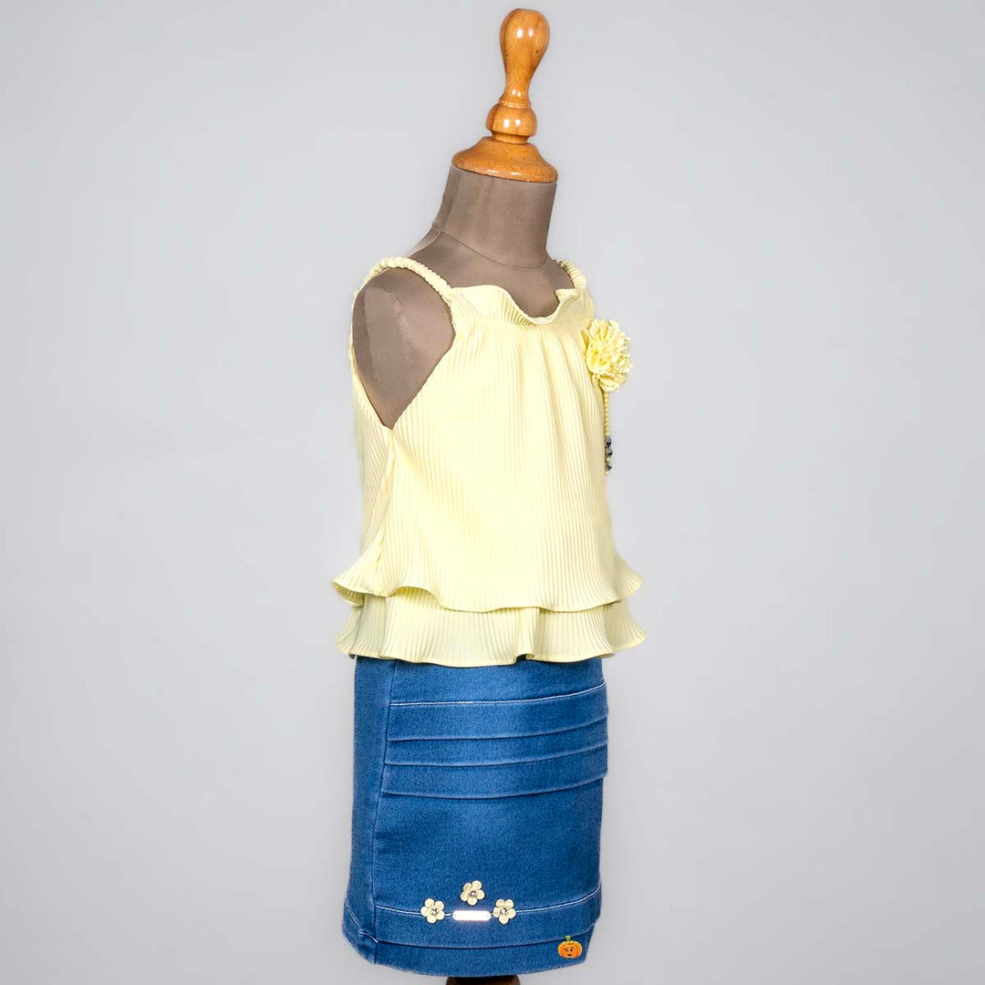 Lemon Midi for Girls with Sling Bag Side View