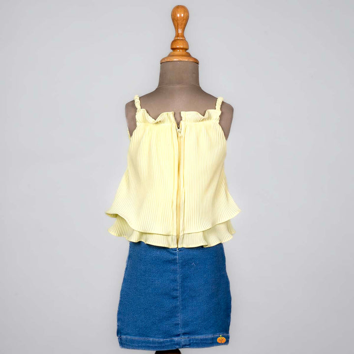 Lemon Midi for Girls with Sling Bag Back View