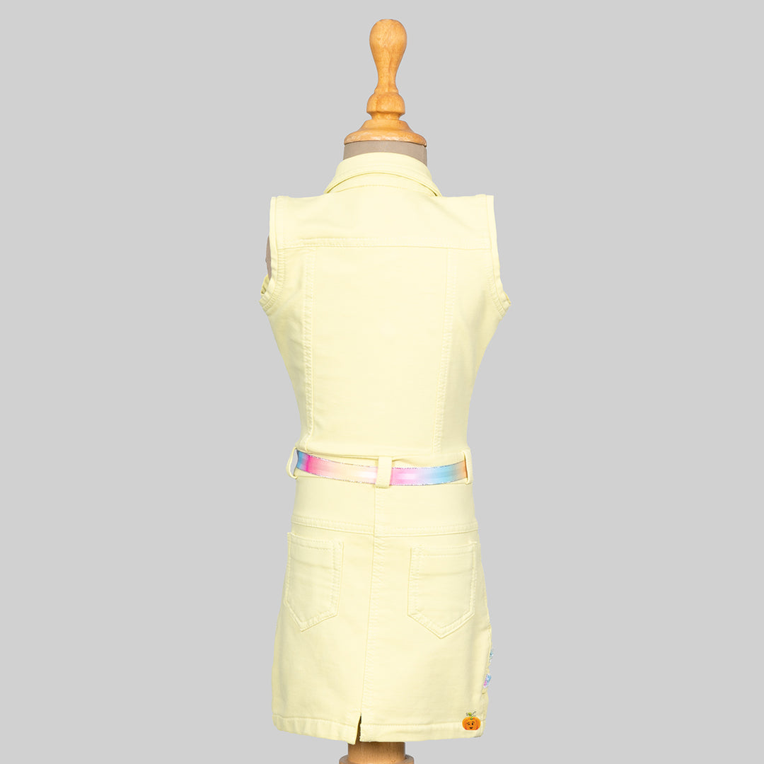 Lemon Collar Girls Midi Back View