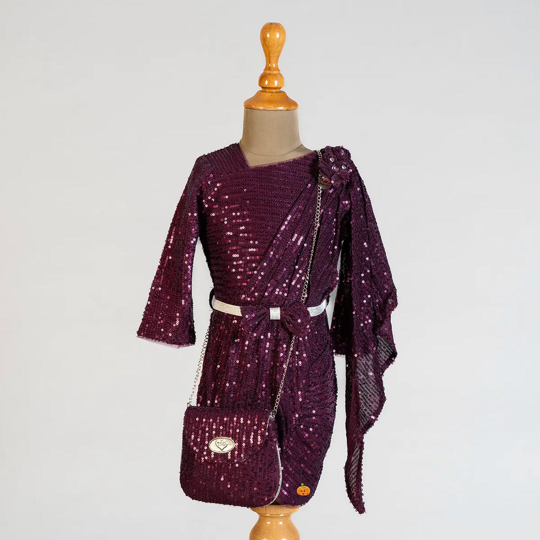 Sequin Girls Midi with Purse