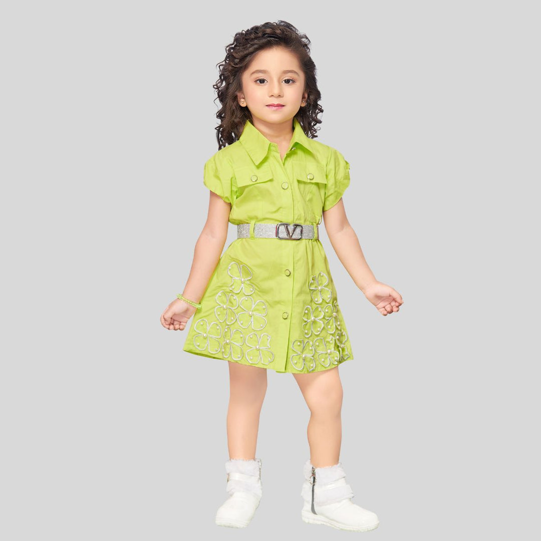 Green Collar Midi for Girls