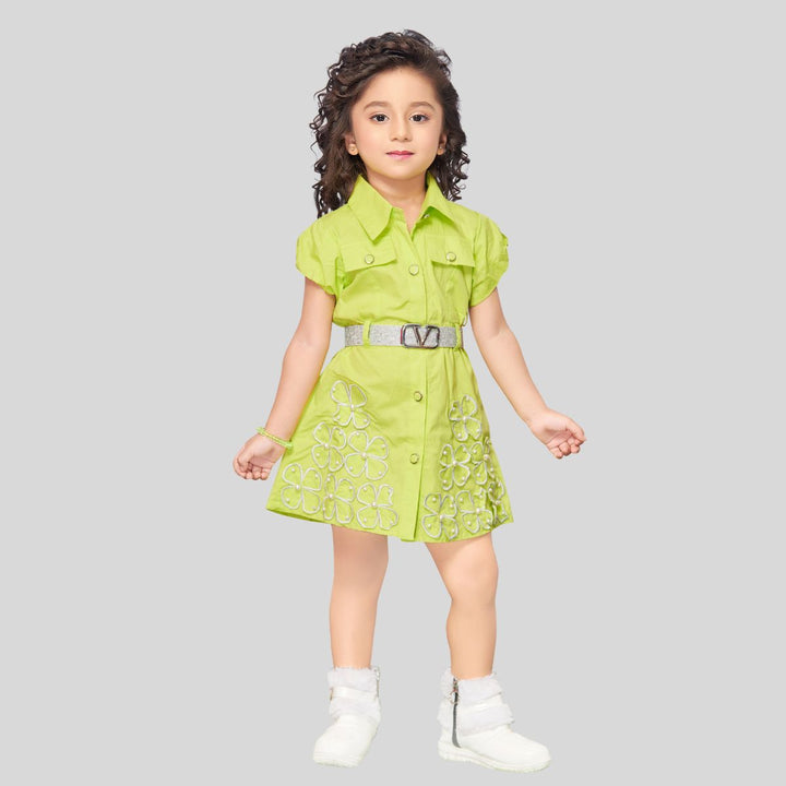 Green Collar Midi for Girls