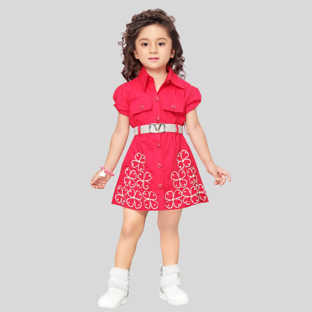 Green & Rani Collar Midi for Girls