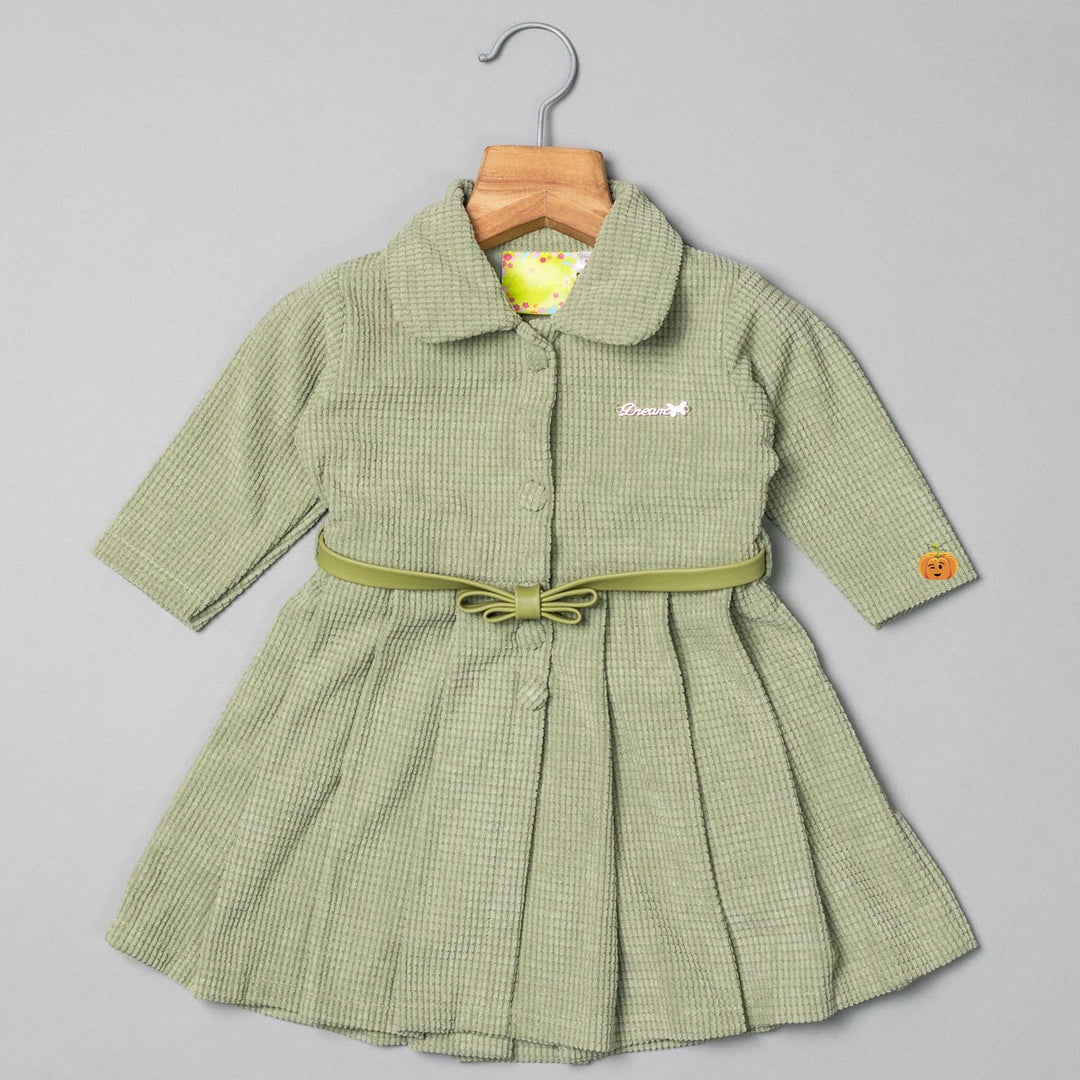 Green Collar Midi for Girls