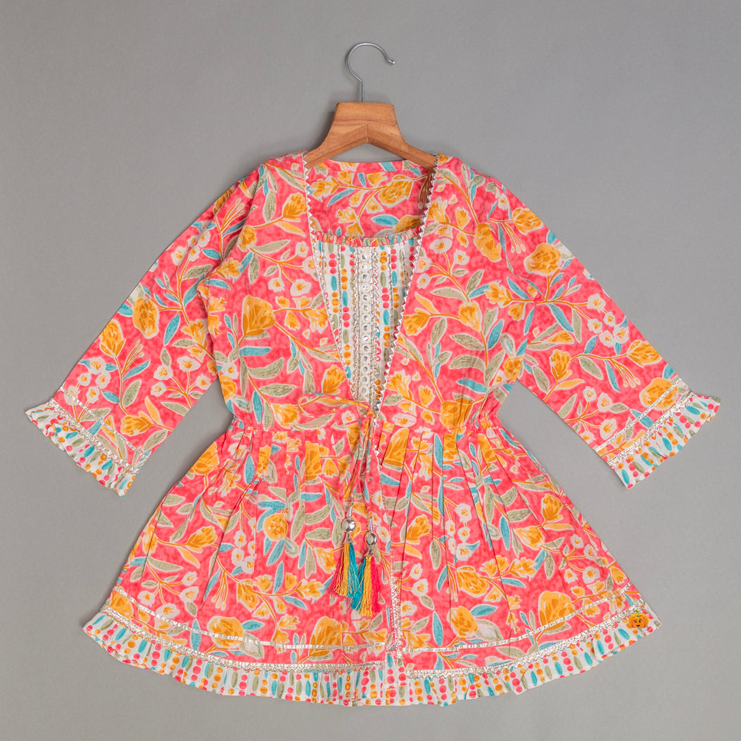 Tomato Girls Sharara Suit with Shrug
