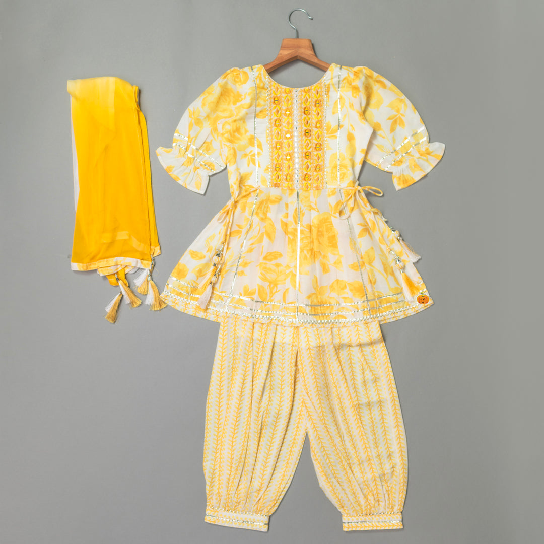 Flutter Sleeves Girls Palazzo Set
