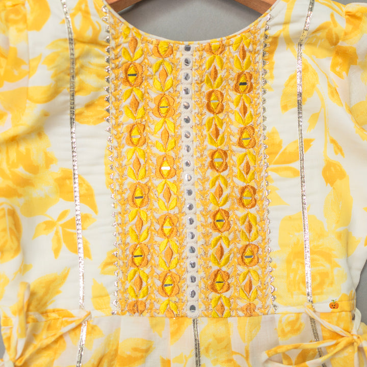 Flutter Sleeves Girls Palazzo Set