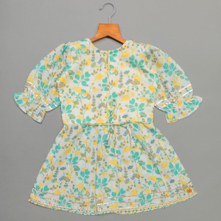 Pista Floral Girls Sharara Suit