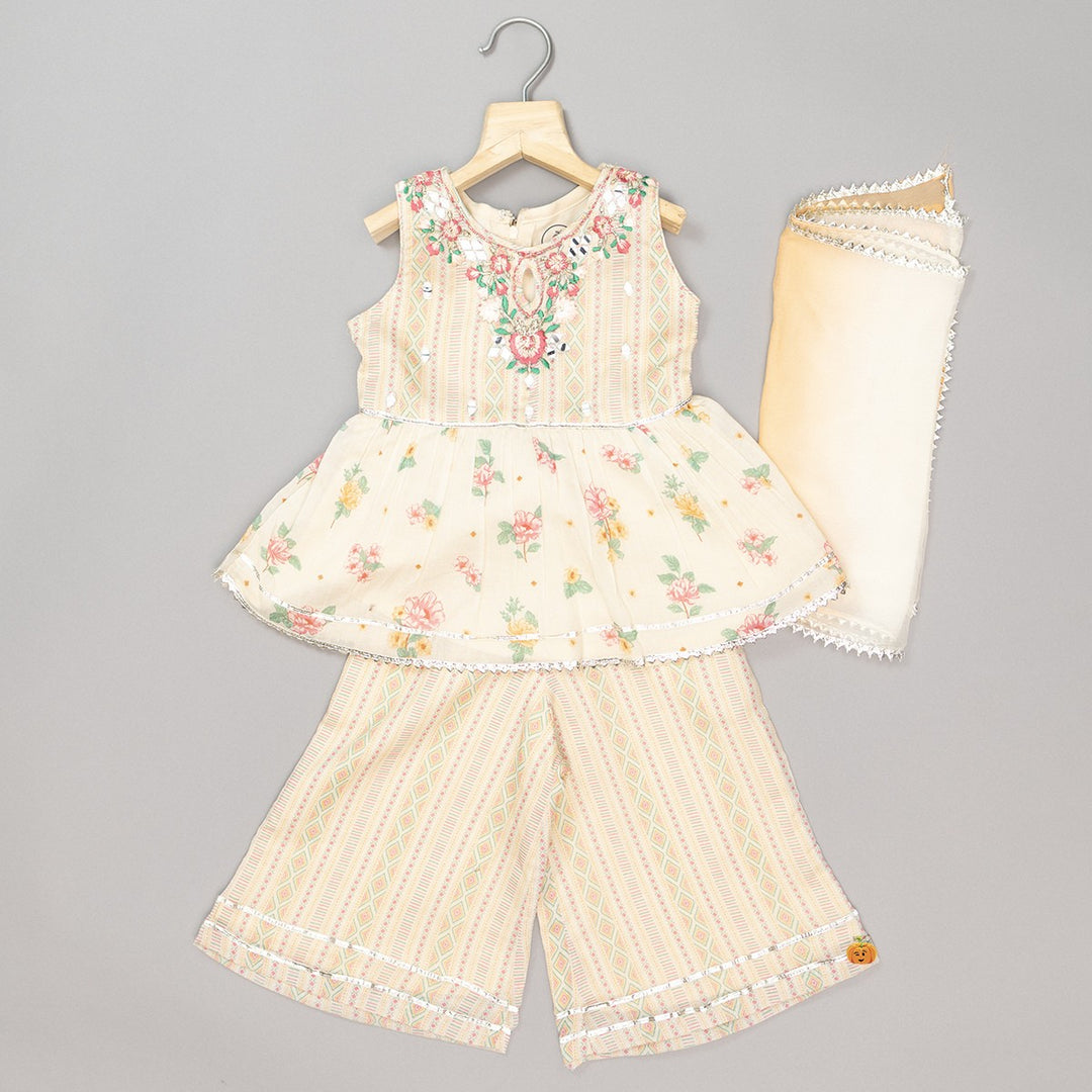Fawn Palazzo Suit for Girls