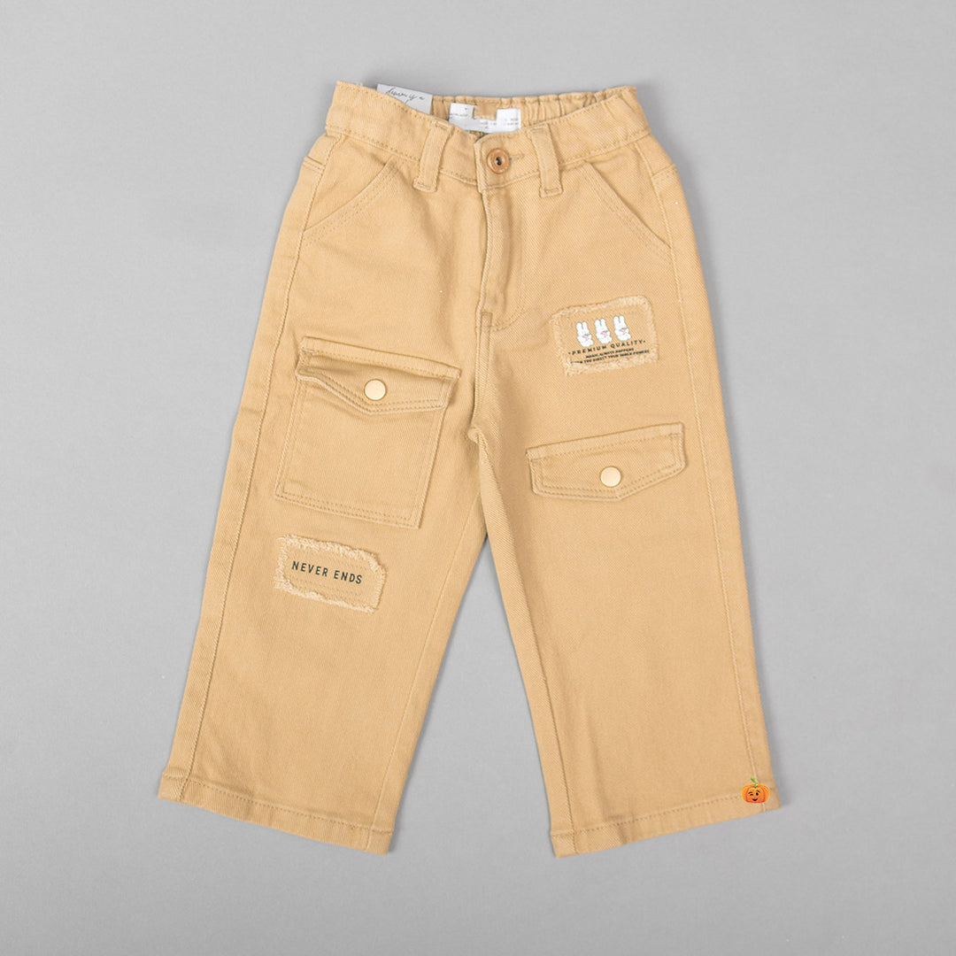 Khaki Girls Cargo Pant