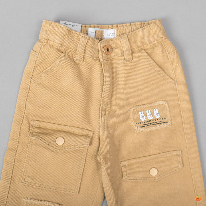 Khaki Girls Cargo Pant