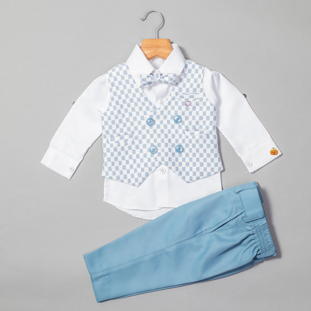 Check Patterns Boys Party Wear Dress