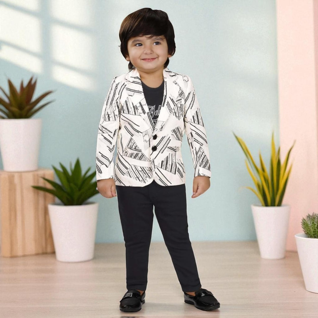 White Party Wear Suit for Boys