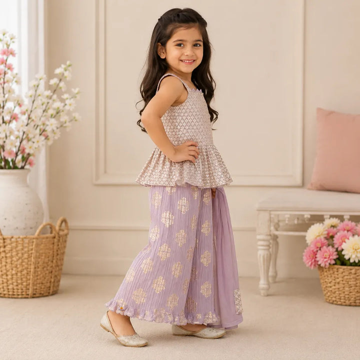 Peplum Kurti Girls Palazzo Suit