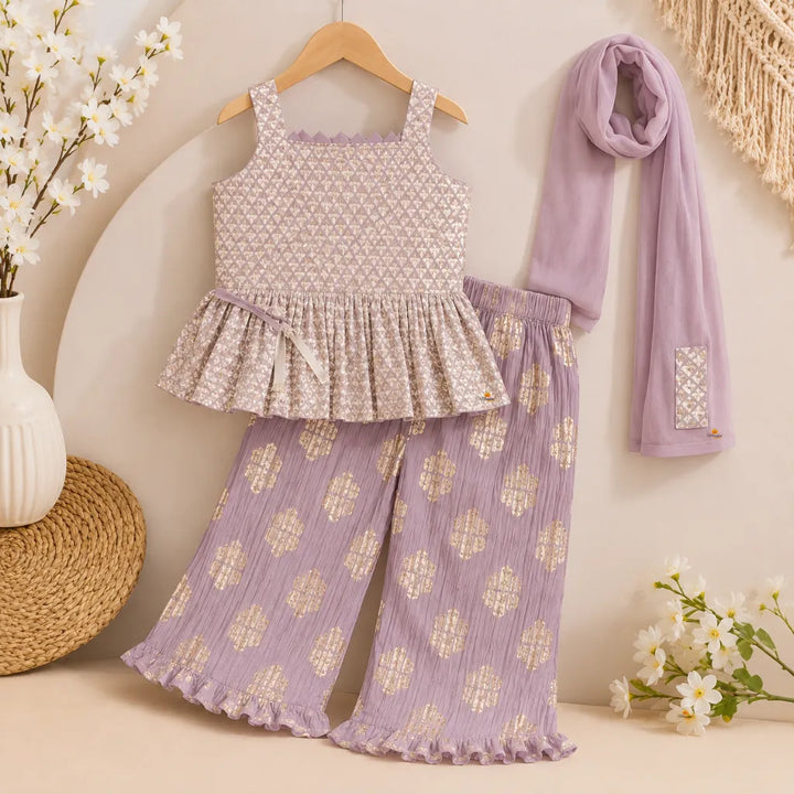 Peplum Kurti Girls Palazzo Suit
