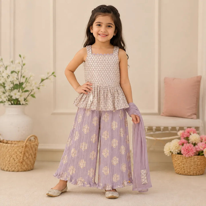 Peplum Kurti Girls Palazzo Suit