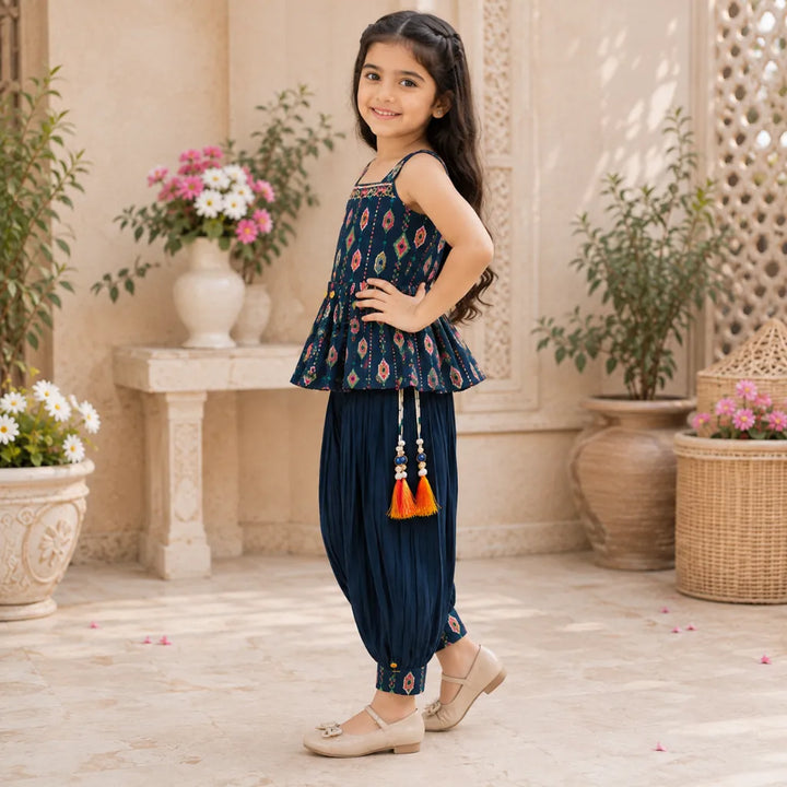 Peplum Kurti with Palazzo for Girls