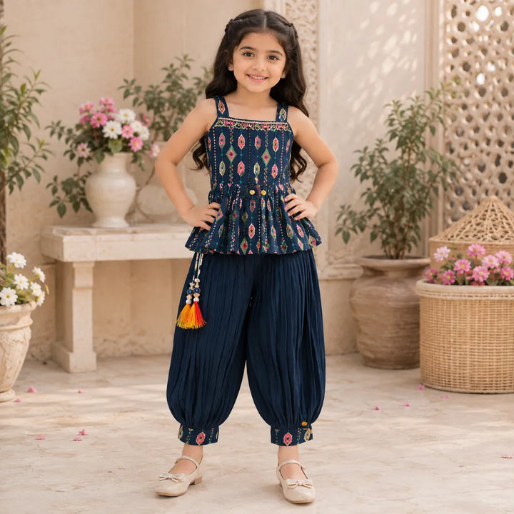 Peplum Kurti with Palazzo for Girls