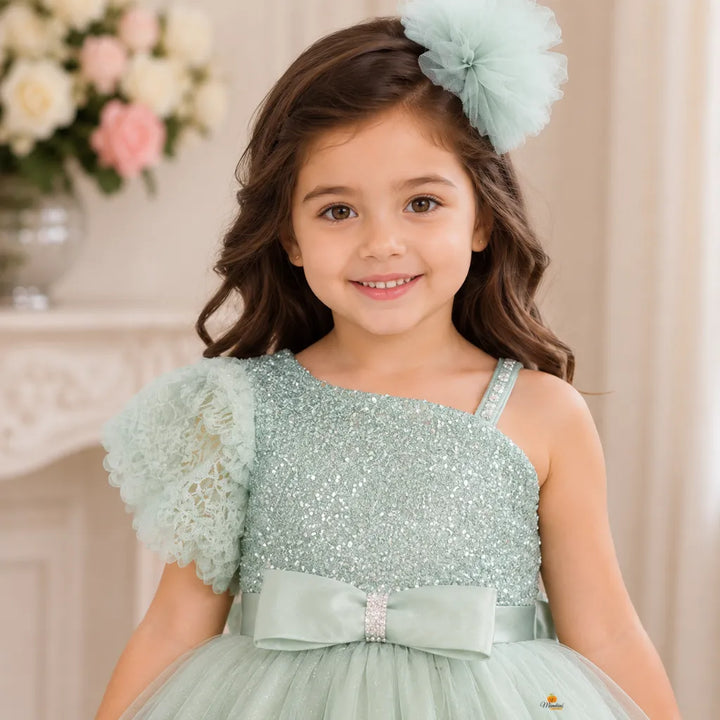 Pista Tail Pattern Frock for Girls