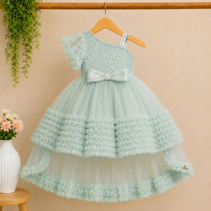 Pista Tail Pattern Frock for Girls