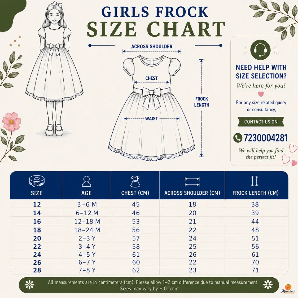 Pista Tail Pattern Frock for Girls