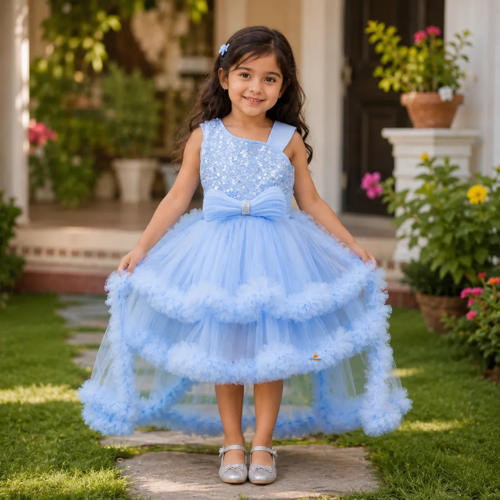 Girls Princess Ruffle Party Dress