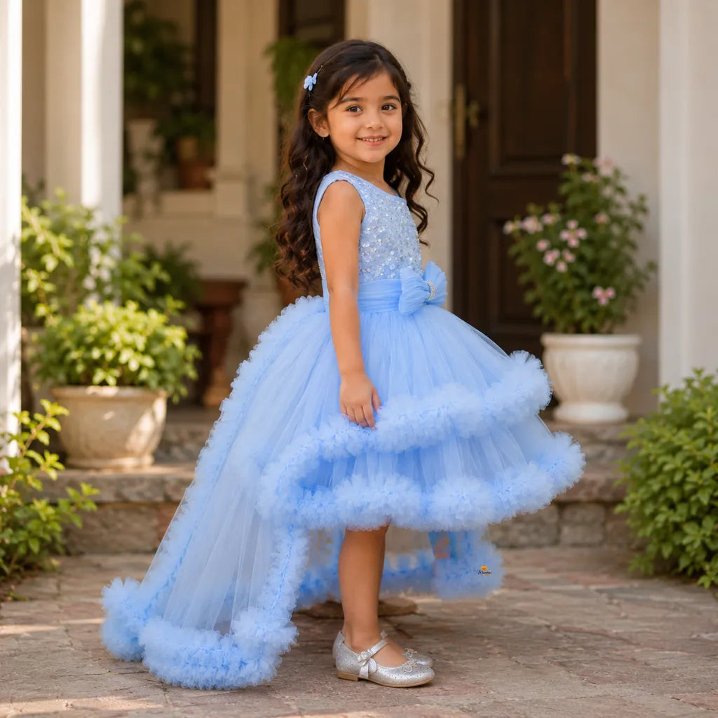 Girls Princess Ruffle Party Dress
