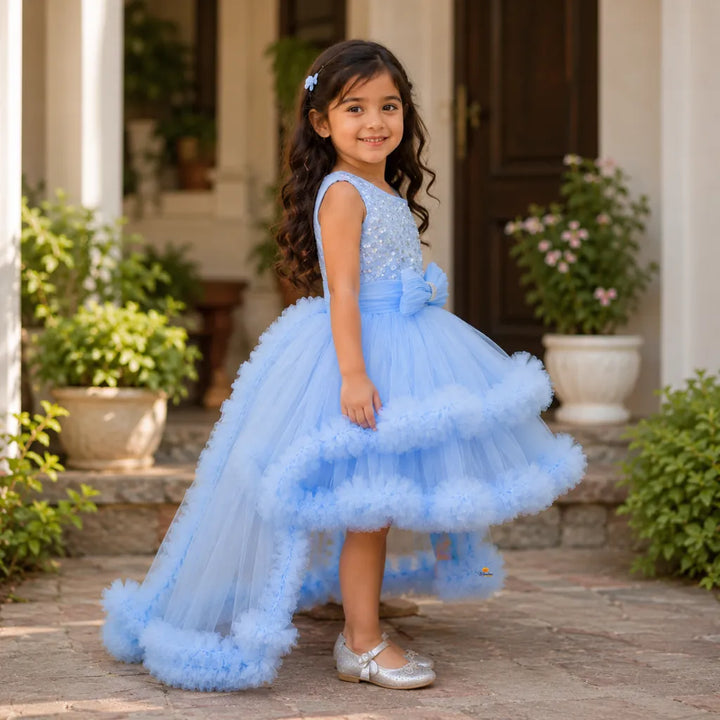 Girls Princess Ruffle Party Dress