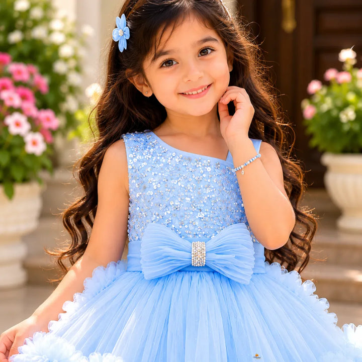 Girls Princess Ruffle Party Dress
