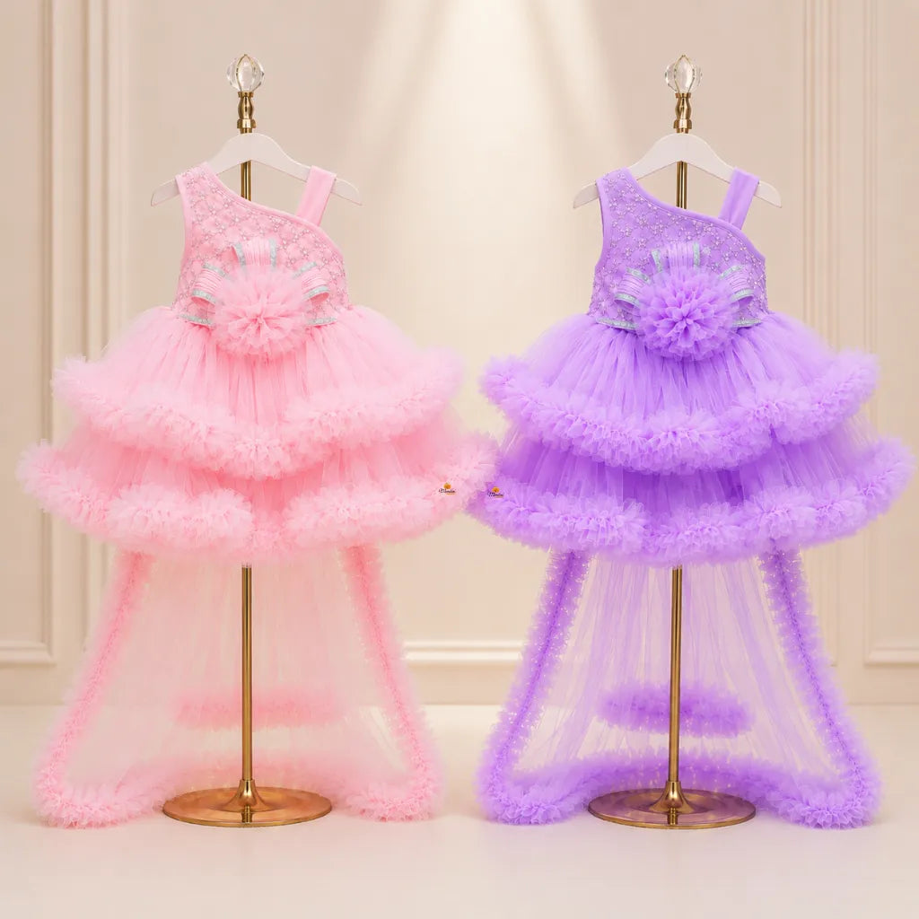 Designer Ruffle Occasion Wear Dress for Girls