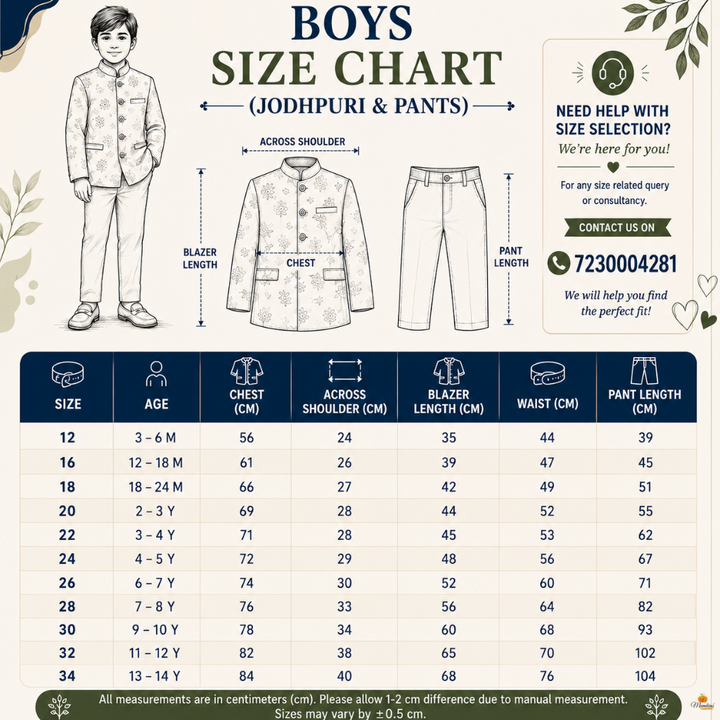 Printed Jodhpuri Suit for Boys