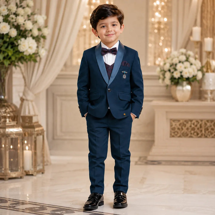Rama Boys Tuxedo Suit with Bow Tie