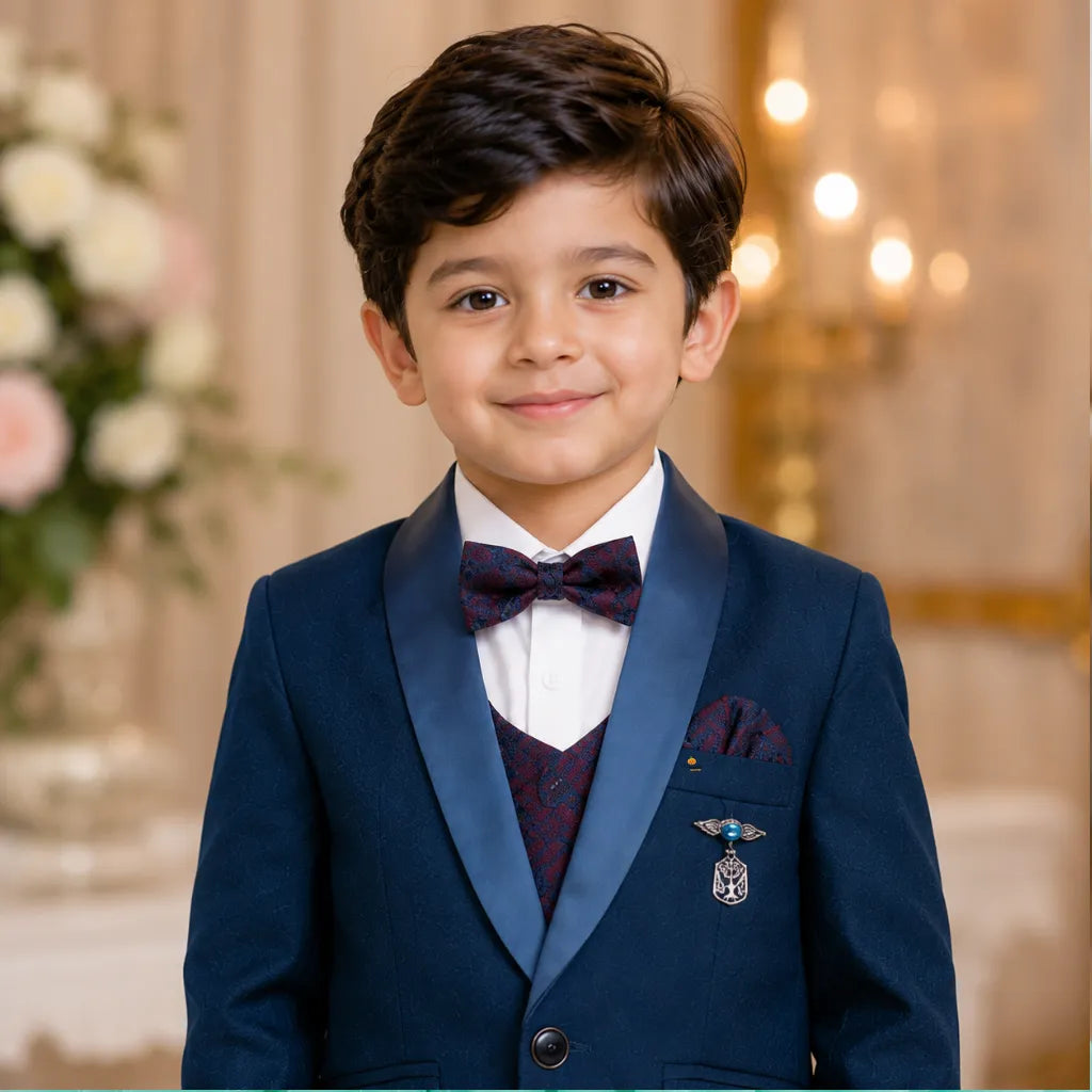 Rama Boys Tuxedo Suit with Bow Tie