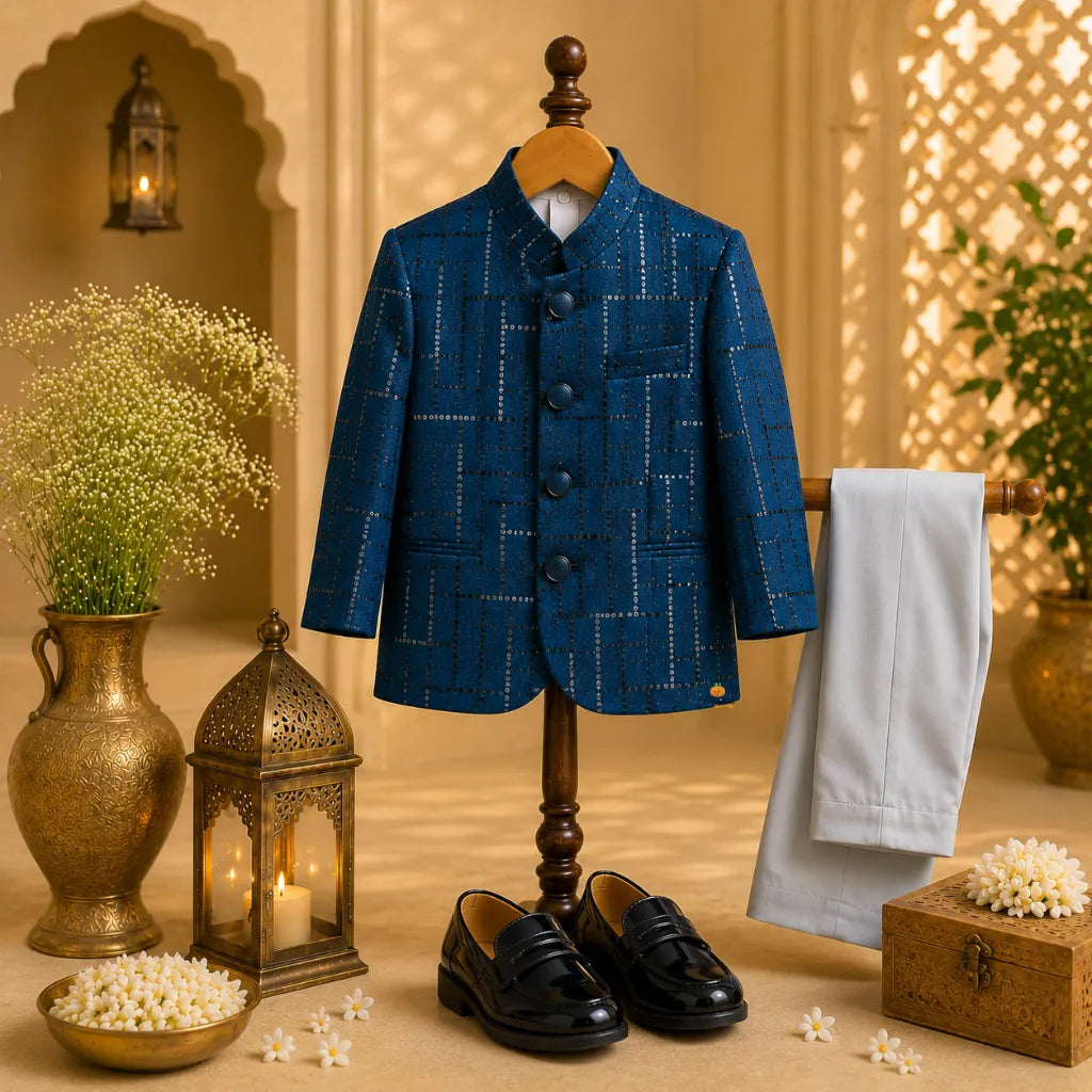 Rama Sequin Jodhpuri Suit for Boys