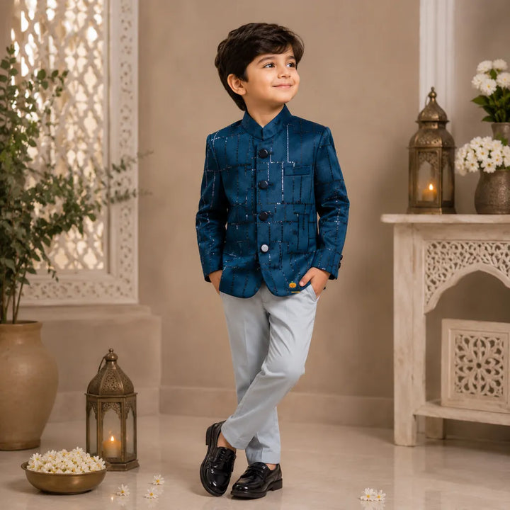Rama Sequin Jodhpuri Suit for Boys