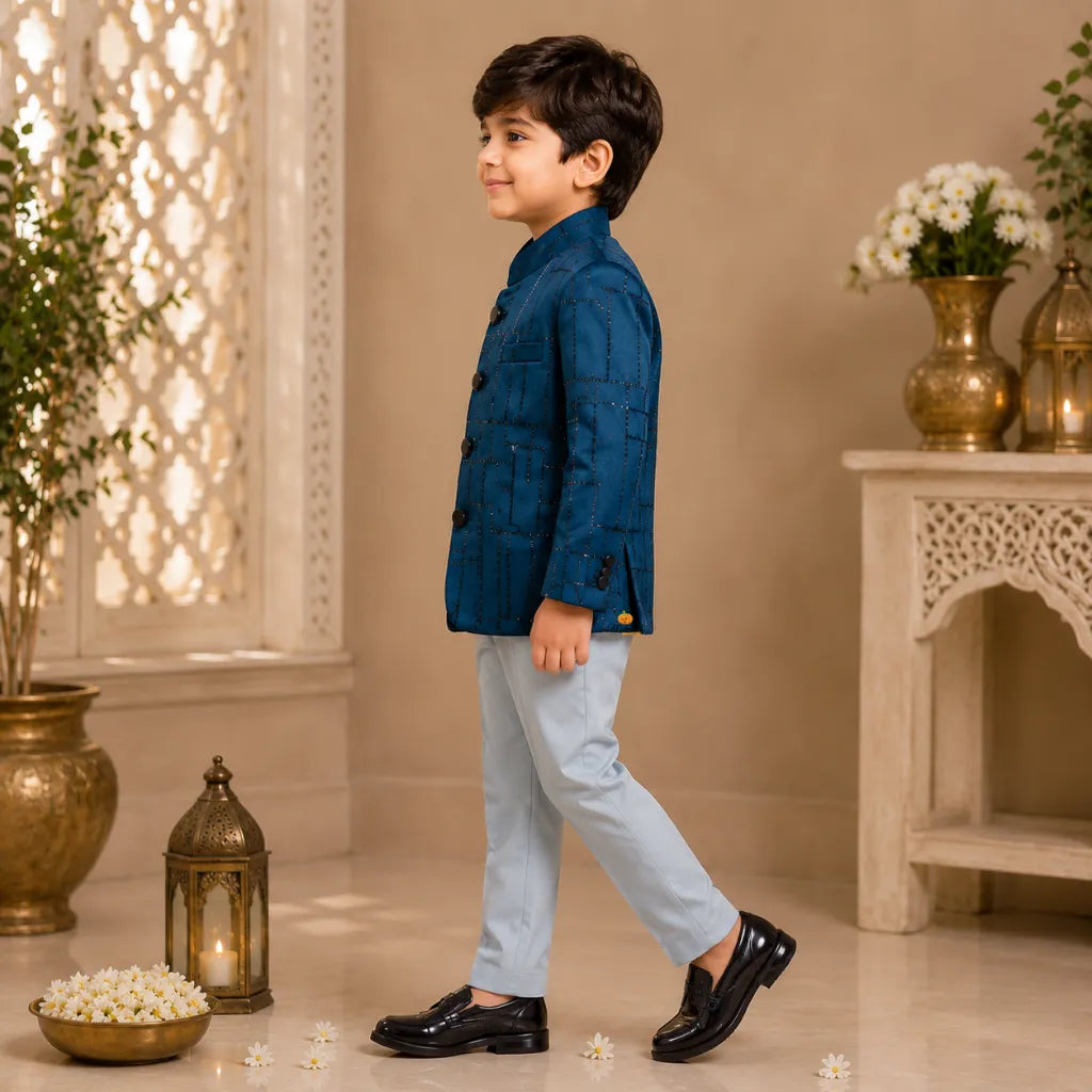 Rama Sequin Jodhpuri Suit for Boys