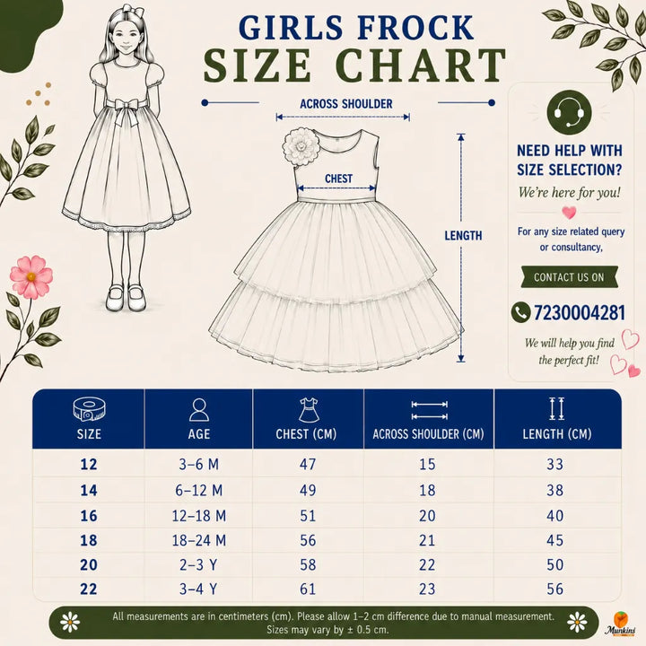 Red Layered Frock for Girls