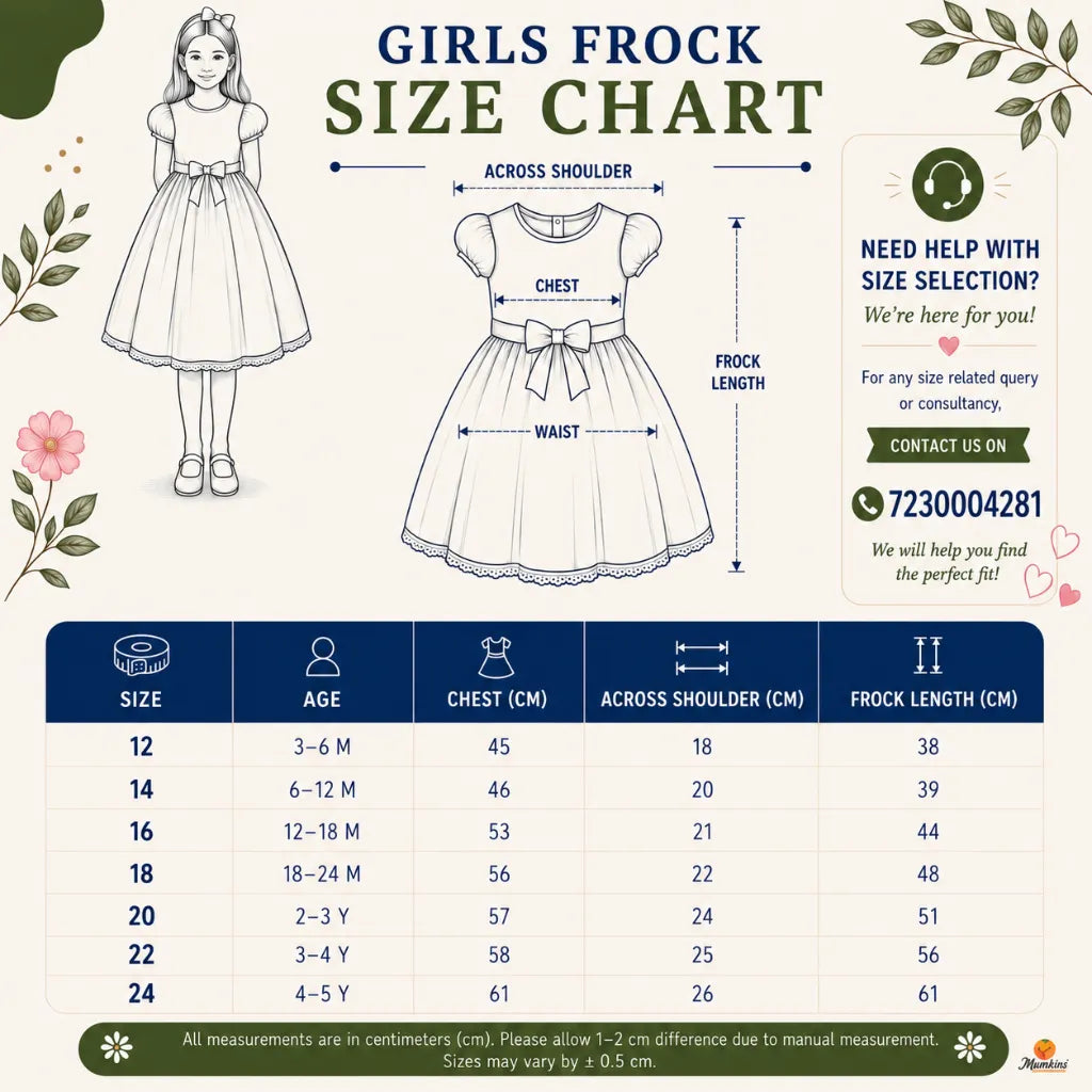 Rose Applique Party Frock for Girls