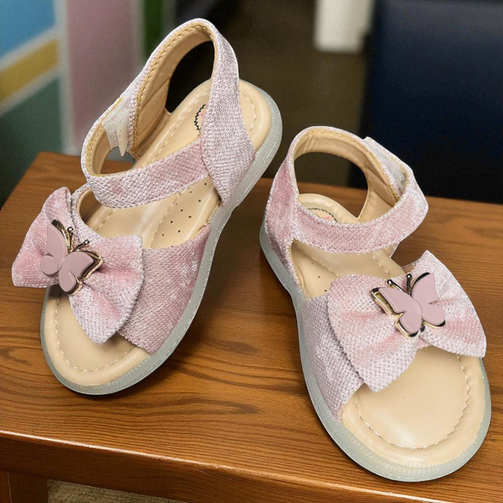 Cute Butterfly Bow Design Girls Sandals