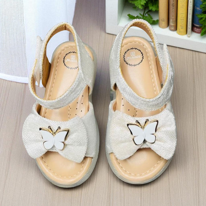 Cute Butterfly Bow Design Girls Sandals