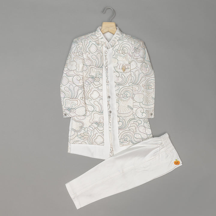 Cream Sherwani for Boys