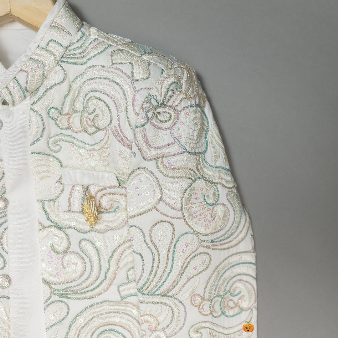 Cream Sherwani for Boys