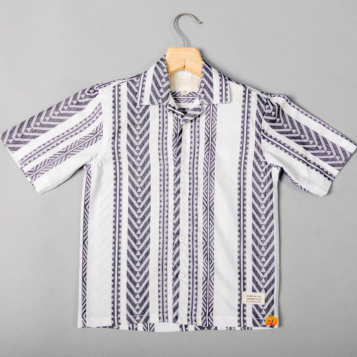 White Half Sleeves Shirt for Boys 