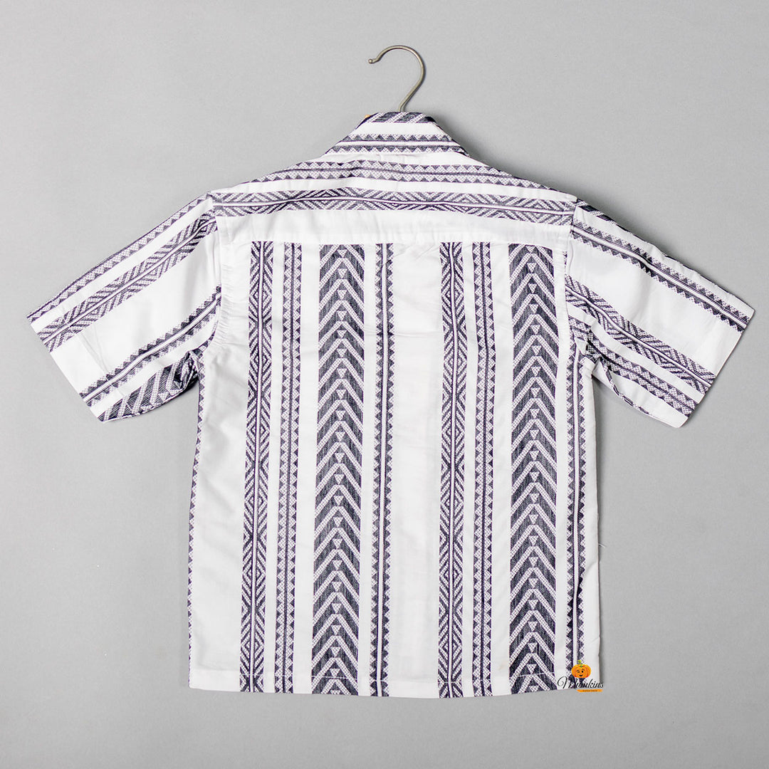 White Half Sleeves Shirt for Boys 