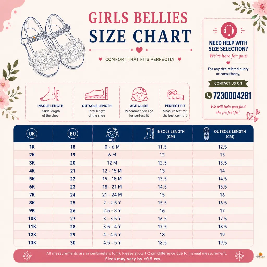 Premium Silver Bellies for Girls with Glitter Bow
