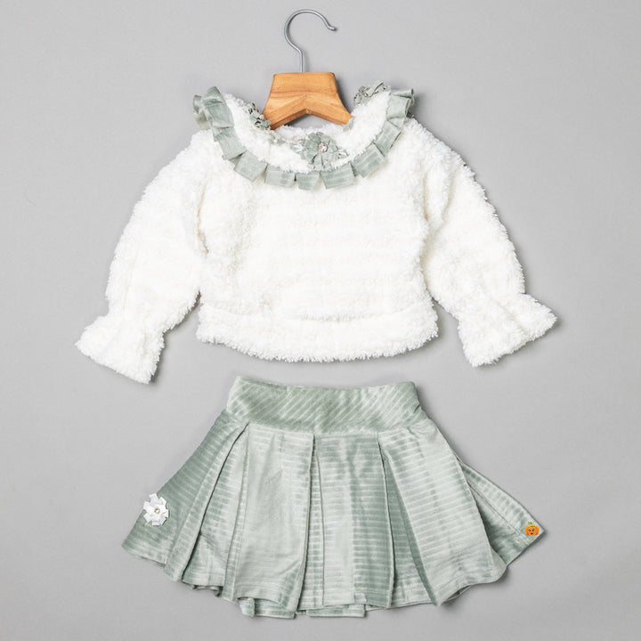 Green Skirt & Top for Girls