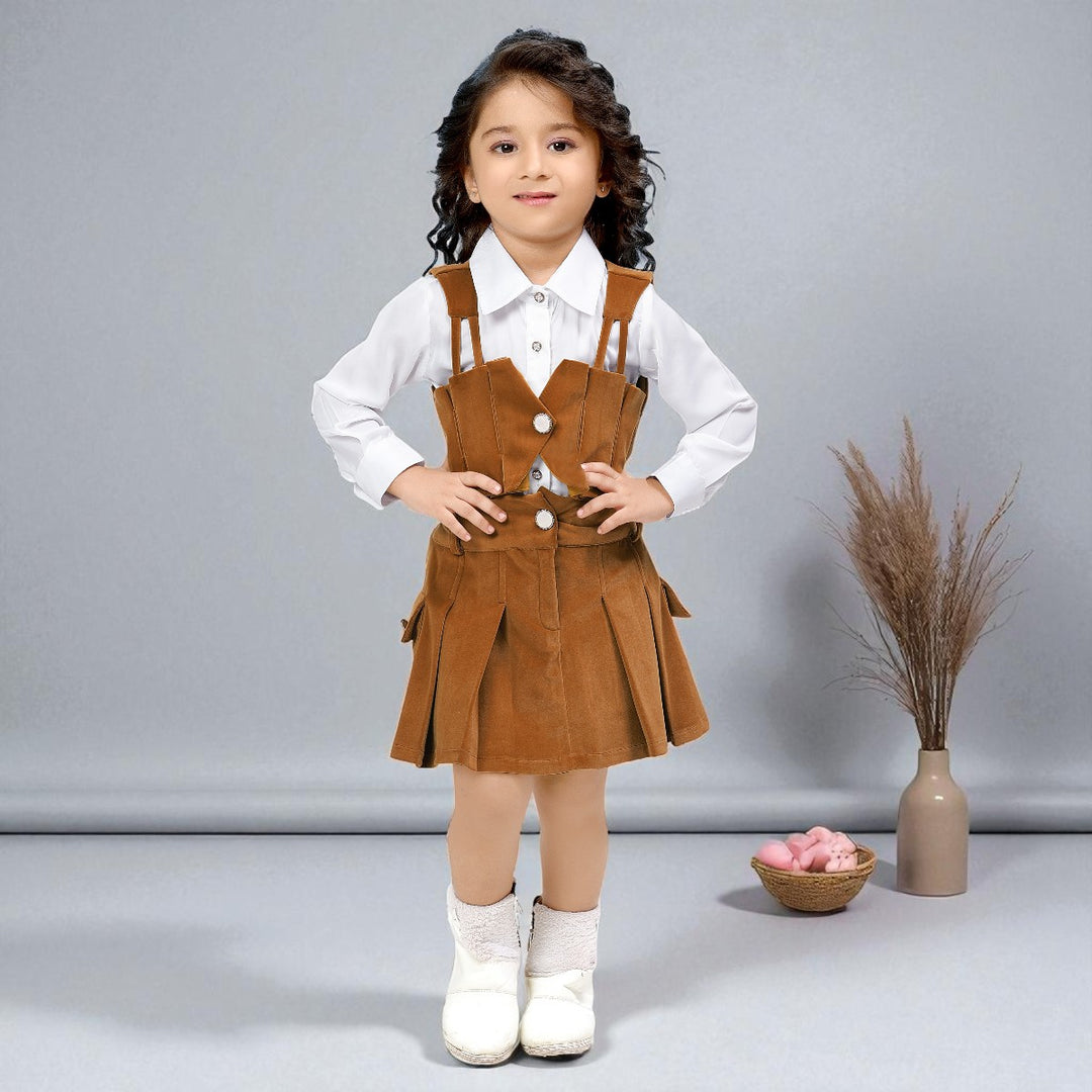 Brown Skirt & Top for Girls