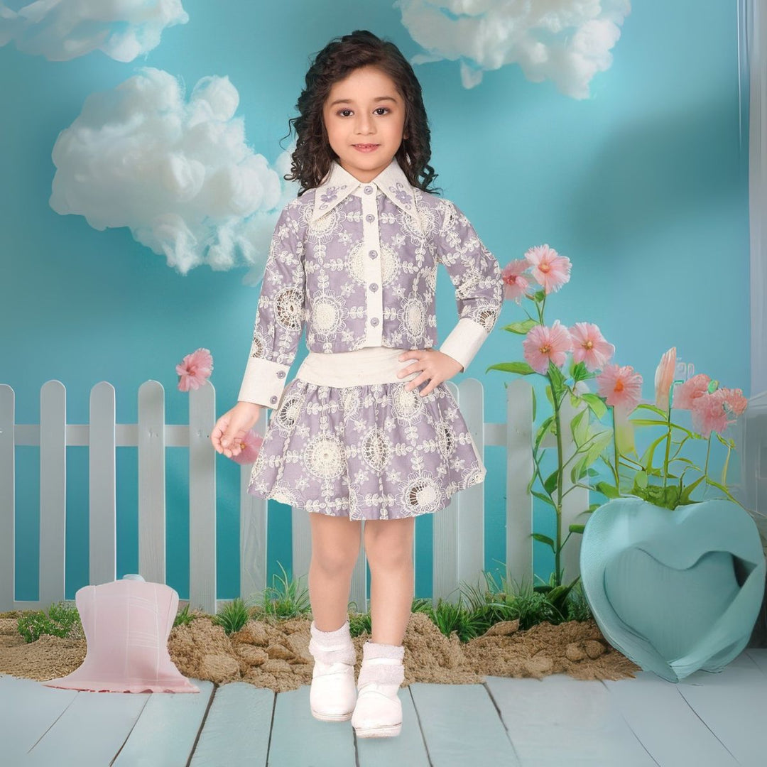 Purple Skirt Top for Girls 