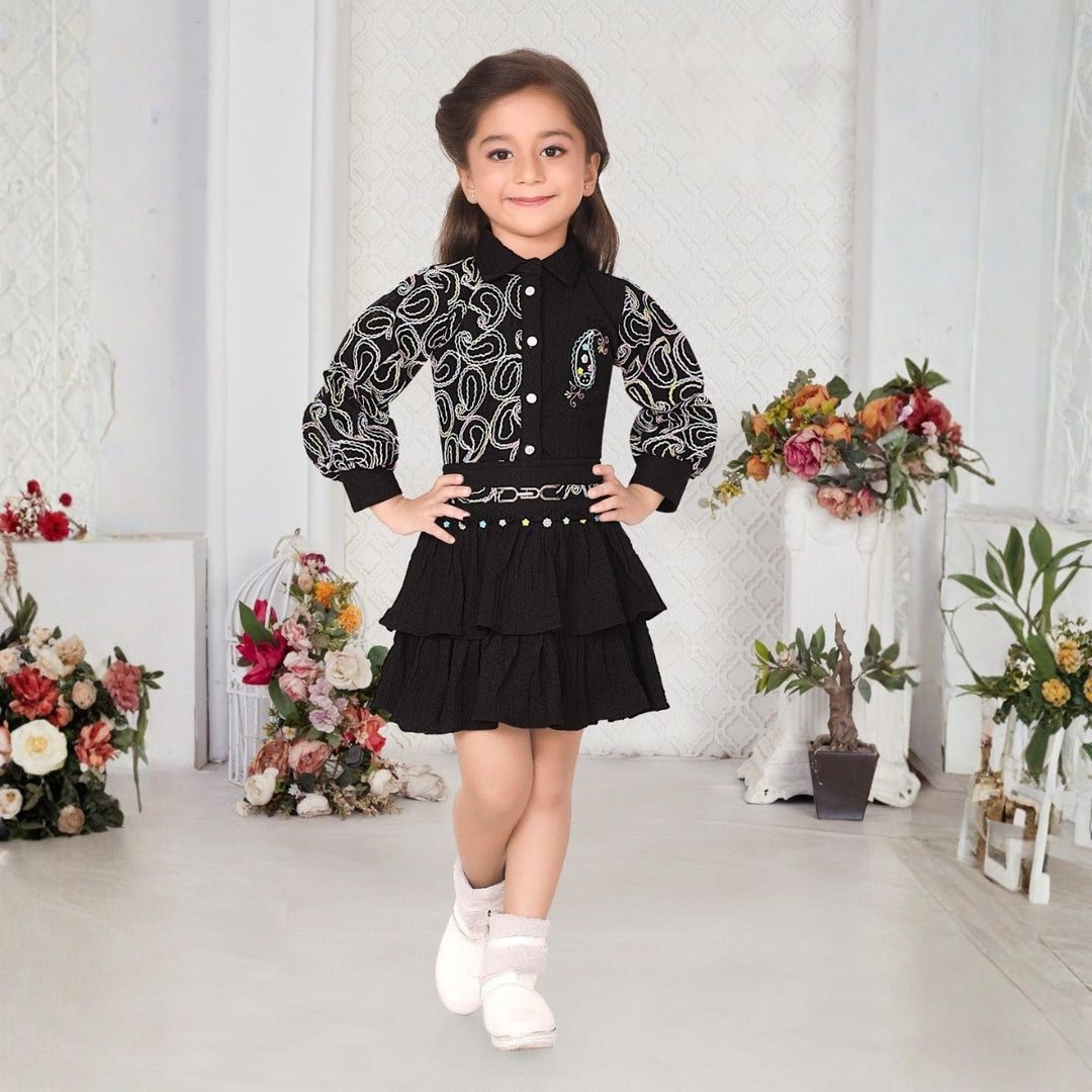 Layered Skirt & Top for Girls 